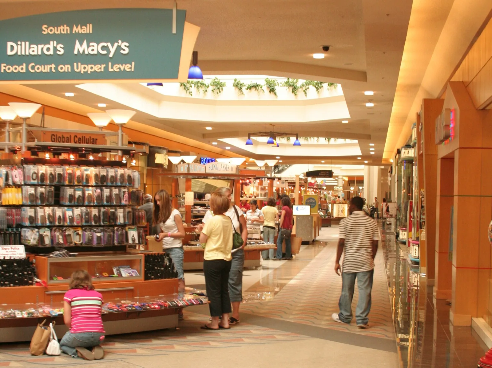 Shoppers in the south concourse of Hanes Mall on Silas Creek Parkway in Winston-Salem.