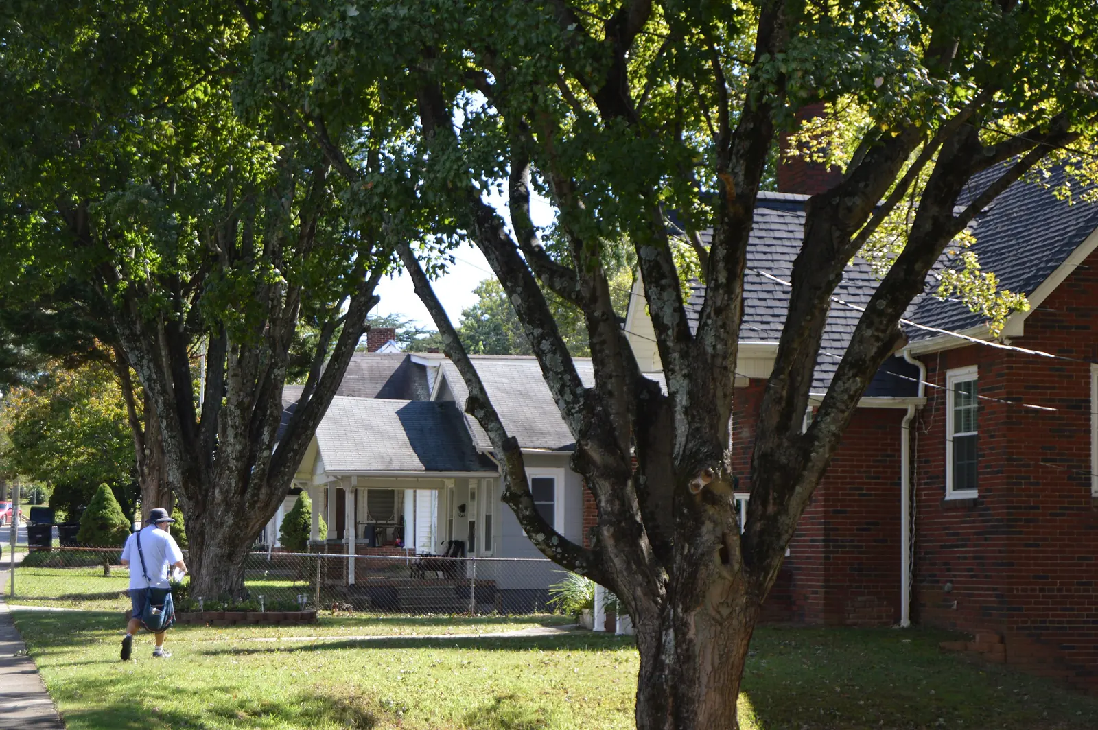 Houses on the south side of Sprague Street near Peachtree Street in the Waughtown-Belview Historic District of Winston-Salem