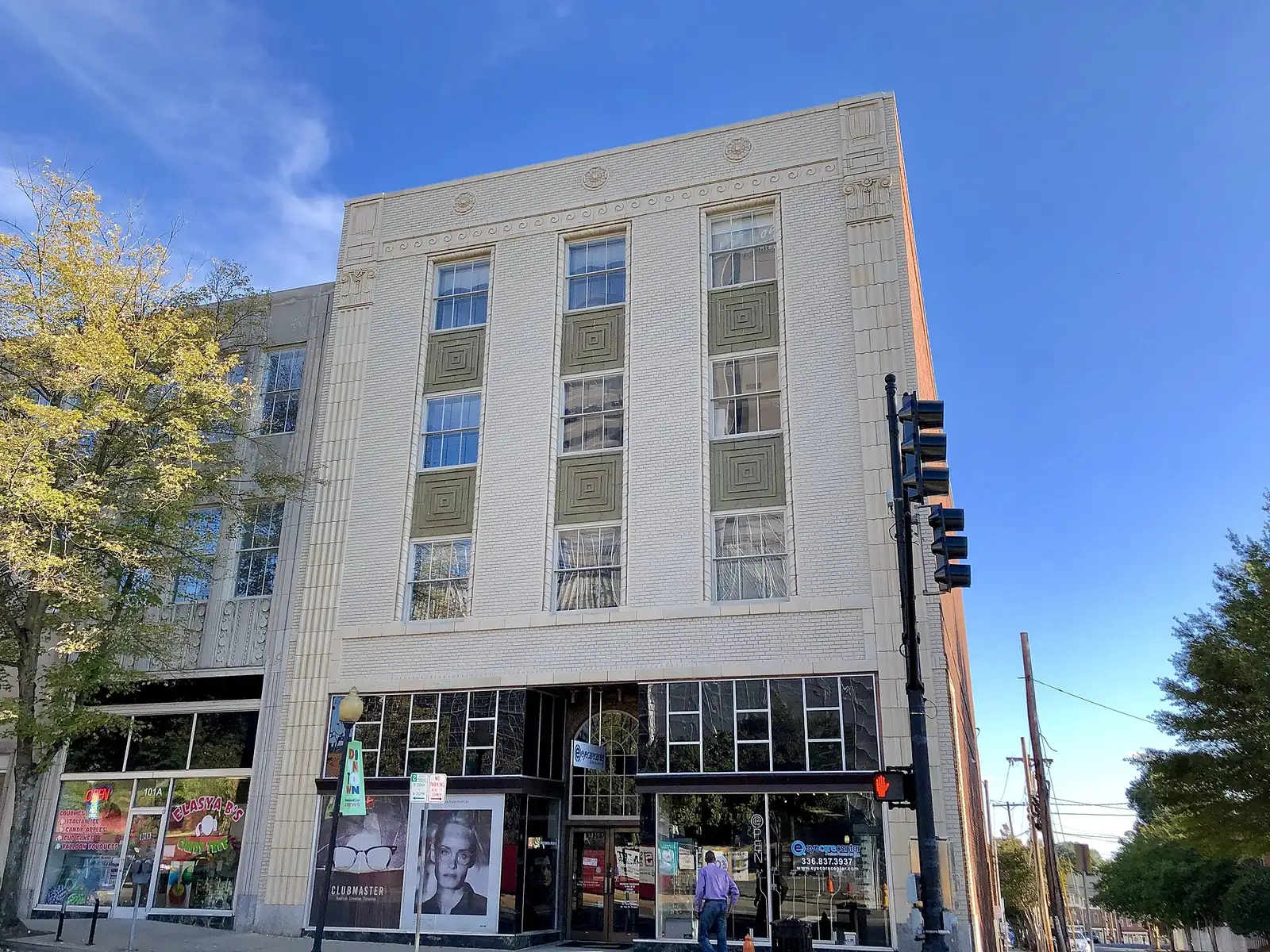 The Sosnik-Morris-Early Commercial Block at 500 W. Fourth St. in downtown Winston-Salem, on the stretch of Fourth Street the Veterans Day parade follows.