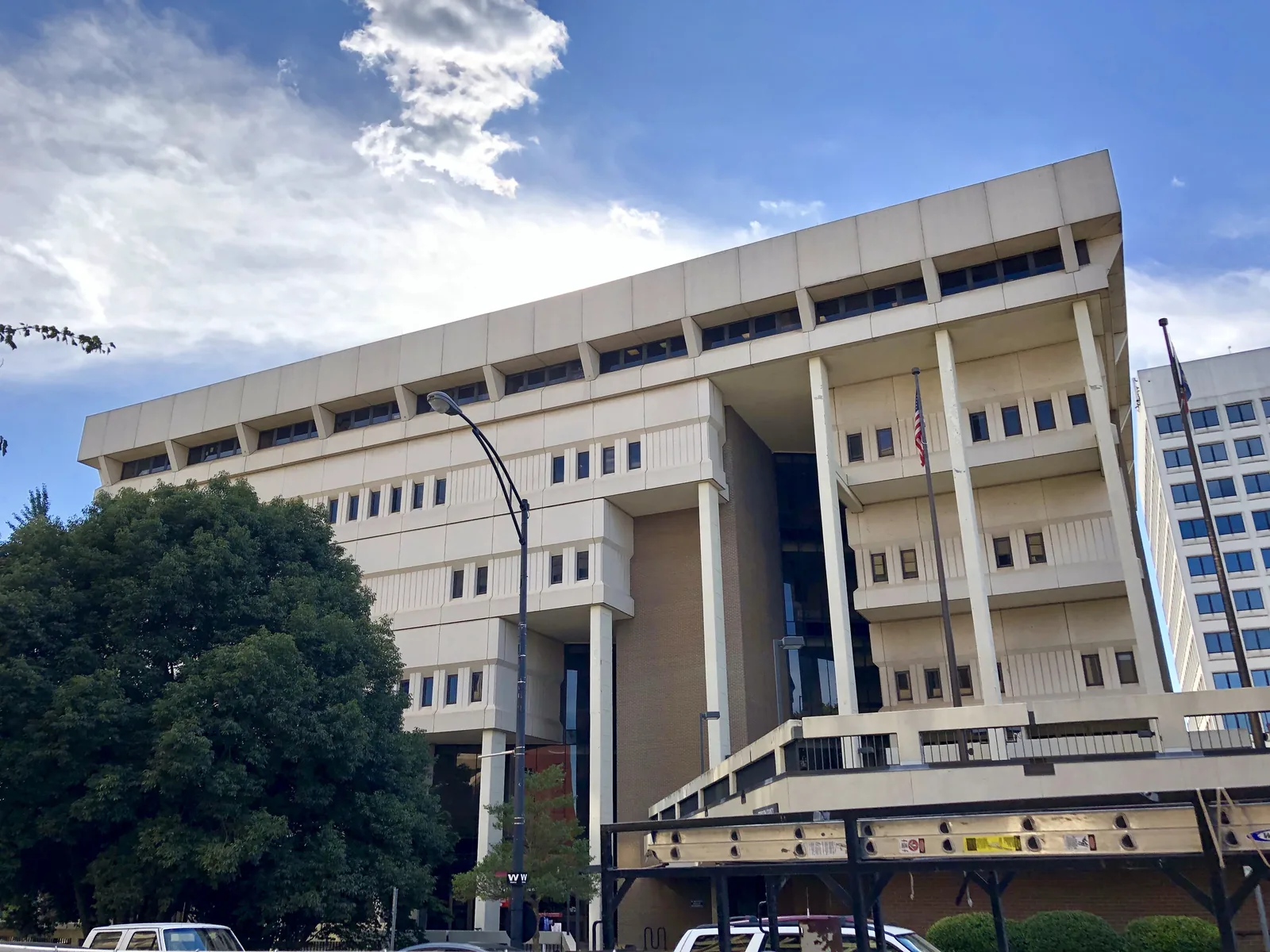 A Forsyth County courthouse building in downtown Winston-Salem, the county seat.